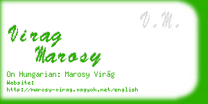 virag marosy business card